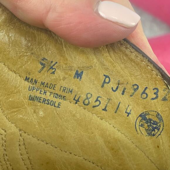 Vtg Levi's 1980s Cowboy Boots Men's 9.5 Brown Leather Orange Tab Western - Picture 12 of 12